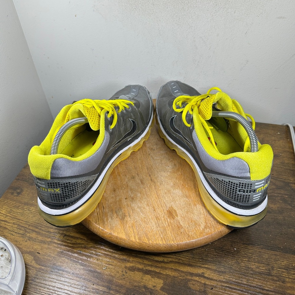 Nike Air Max+ 2009 Mens Running Shoes Grey Yellow 354744-012 Size 12 - Picture 4 of 10